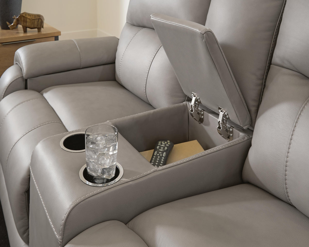 Real Moments Power Reclining Loveseat with Audio Seating