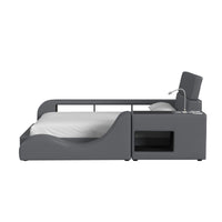Valari Lounge Chair in Grey PU
