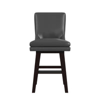 Villanova Swivel Counter Stool with Pewter PU in Espresso (2 Per Carton)