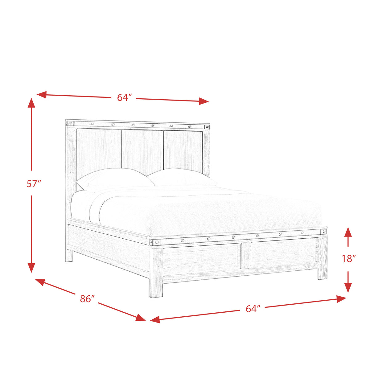 Wade Queen 4PC Bedroom Set with 2 Nightstands & Dresser