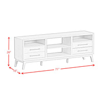 Westland 3PC Entertainment Unit With 71"" TV Console in Almond