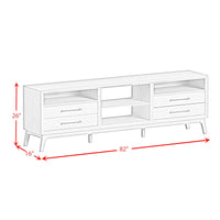 Westland 3PC Entertainment Unit With 82"" TV Console in Almond