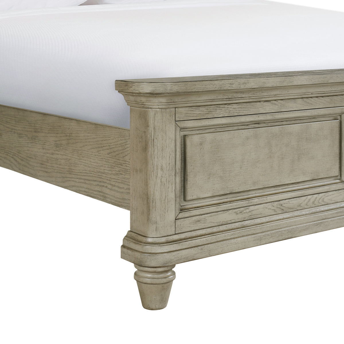 Whit-Ash King 3PC Bedroom Set with 2 Nightstands in Light Grey