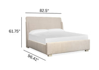 Magnussen Home Lorelei Misty Cloud King Upholstered Sleigh Bed With Nightstand