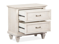 Magnussen Home Newport Alabaster King Panel Bed With Nightstand