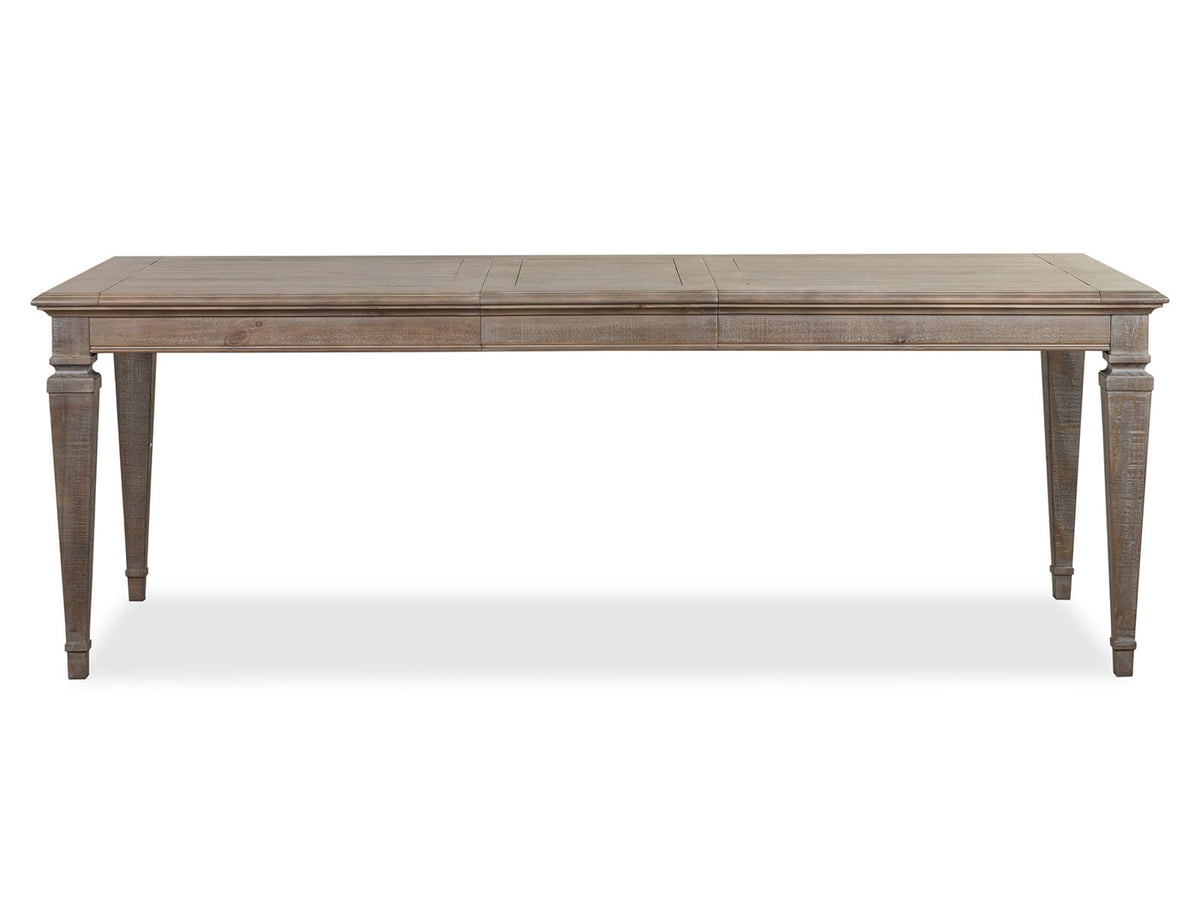 Magnussen Home Lancaster Dovetail Grey Extendable Rectangular Dining Table With 6 Side Chairs And 2 Arm Chairs