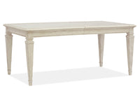 Magnussen Home Newport Alabaster Extendable Rectangular Dining Table With 2 Benches 2 Side Chairs And Server