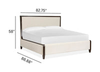 Magnussen Home Rowan Espresso King Upholstered Panel Bed With Nightstand