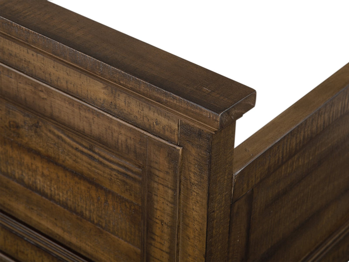 Magnussen Home Bay Creek Toasted Nutmeg California King Panel Storage Bed With 2 Small Nightstands