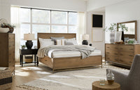 Magnussen Home Lindon Belgian Wheat And Coffee Bean Queen Panel Storage Bed
