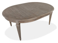 Magnussen Home Lancaster Dovetail Grey Extendable Round Dining Table With 4 Side Chairs