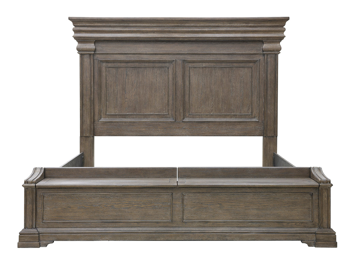 Pulaski Madison Ridge Natural Bark King Bed With Chest Footboard