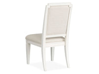 Magnussen Home Willowbrook Egg Shell White Extendable Rectangular Dining Table With 4 Upholstered Side Chairs
