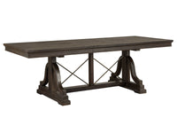 Magnussen Home Westley Falls Graphite Extendable Trestle Dining Table With 6 Side Chairs