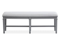 Magnussen Home Charleston Harbor Gray Grey Extendable Rectangular Dining Table With 4 Side Chairs Bench And Server