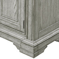 Pulaski Madison Ridge Bluff Grey Farmhouse Leg Dining Table With 4 Side Chairs And Server