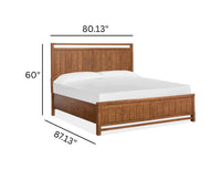 Magnussen Home Conway Honey Wheat King Panel Bed With Nightstand
