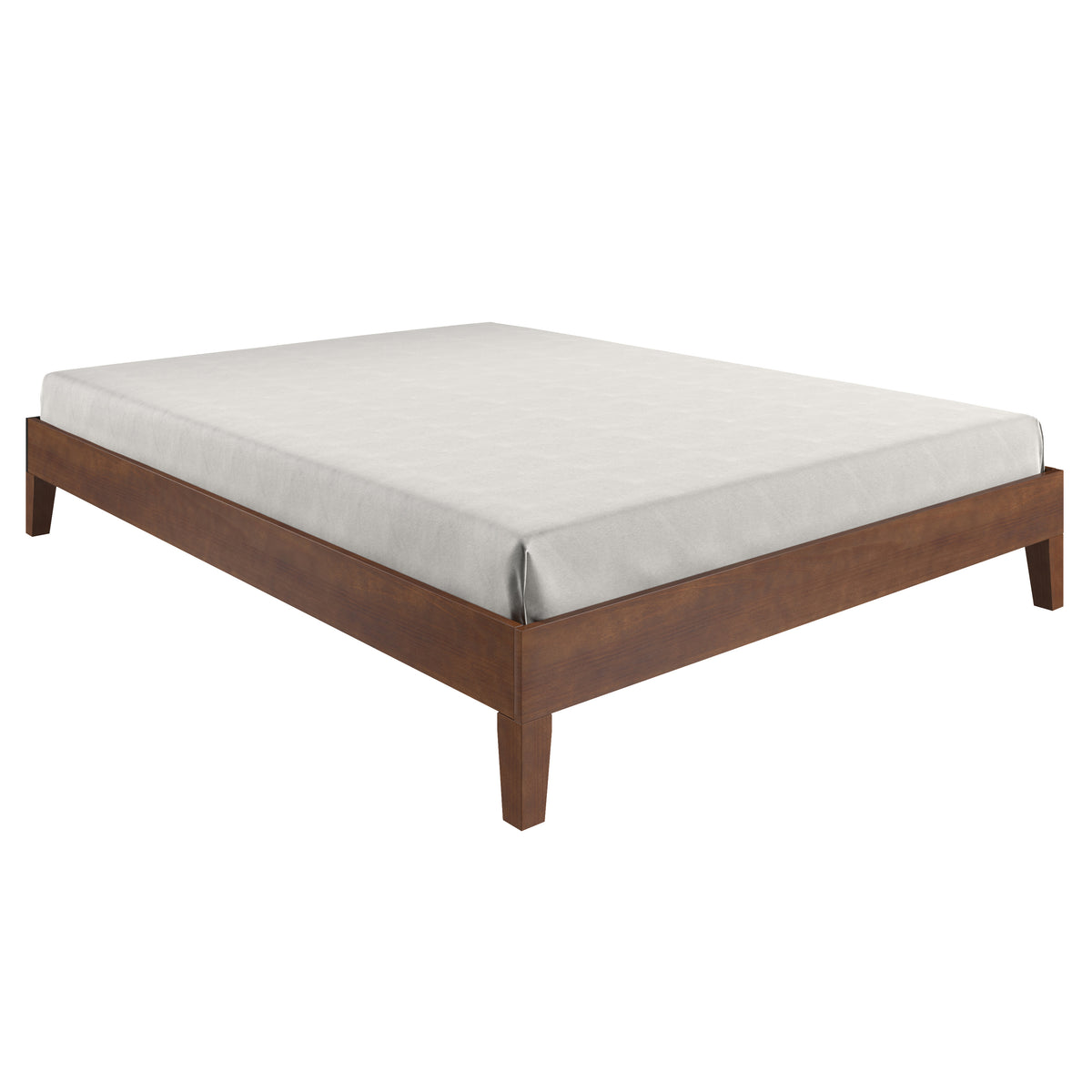 Nix Solid Wood Queen Platform Bed, Natural