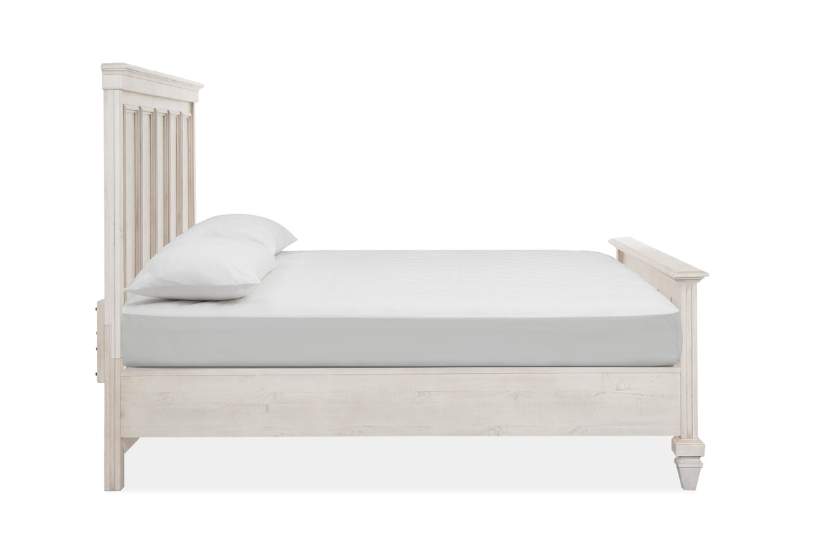 Magnussen Home Newport Alabaster King Panel Bed With Nightstand