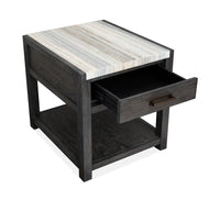 Magnussen Home Plum Creek Ravenwood Black Rectangular Cocktail Table With 2 End Table