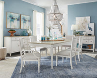 Salt Life Home Echo Isles Sea Pearl And Driftwood Extendable Rectangular Dining Table With 6 Side Chairs And Buffet