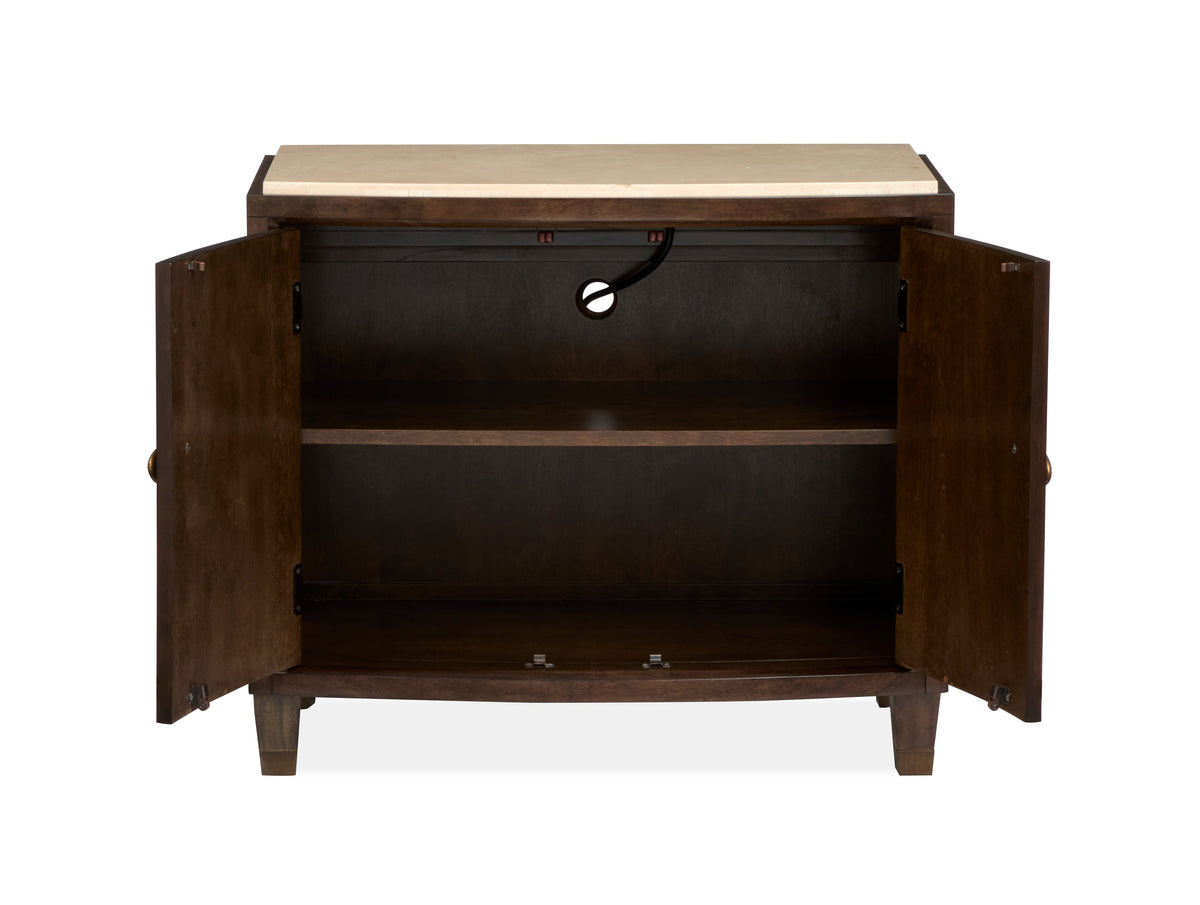 Magnussen Home Rowan Espresso Queen Panel Bed With 2 Door Nightstands