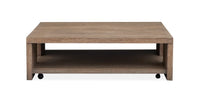 Magnussen Home Conway Spiced Brown Square Cocktail Table With Casters