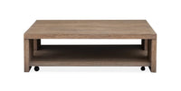 Magnussen Home Conway Spiced Brown Square Cocktail Table With 2 Round End Table And Console Sofa Table