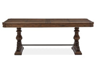 Magnussen Home Durango Willadeene Brown Extendable Trestle Dining Table With 6 Side Chairs And Buffet