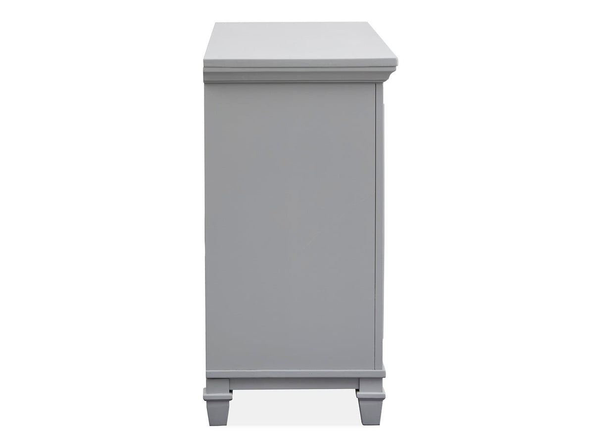 Magnussen Home Charleston Harbor Gray Grey Extendable Rectangular Dining Table With 6 Side Chairs And Server