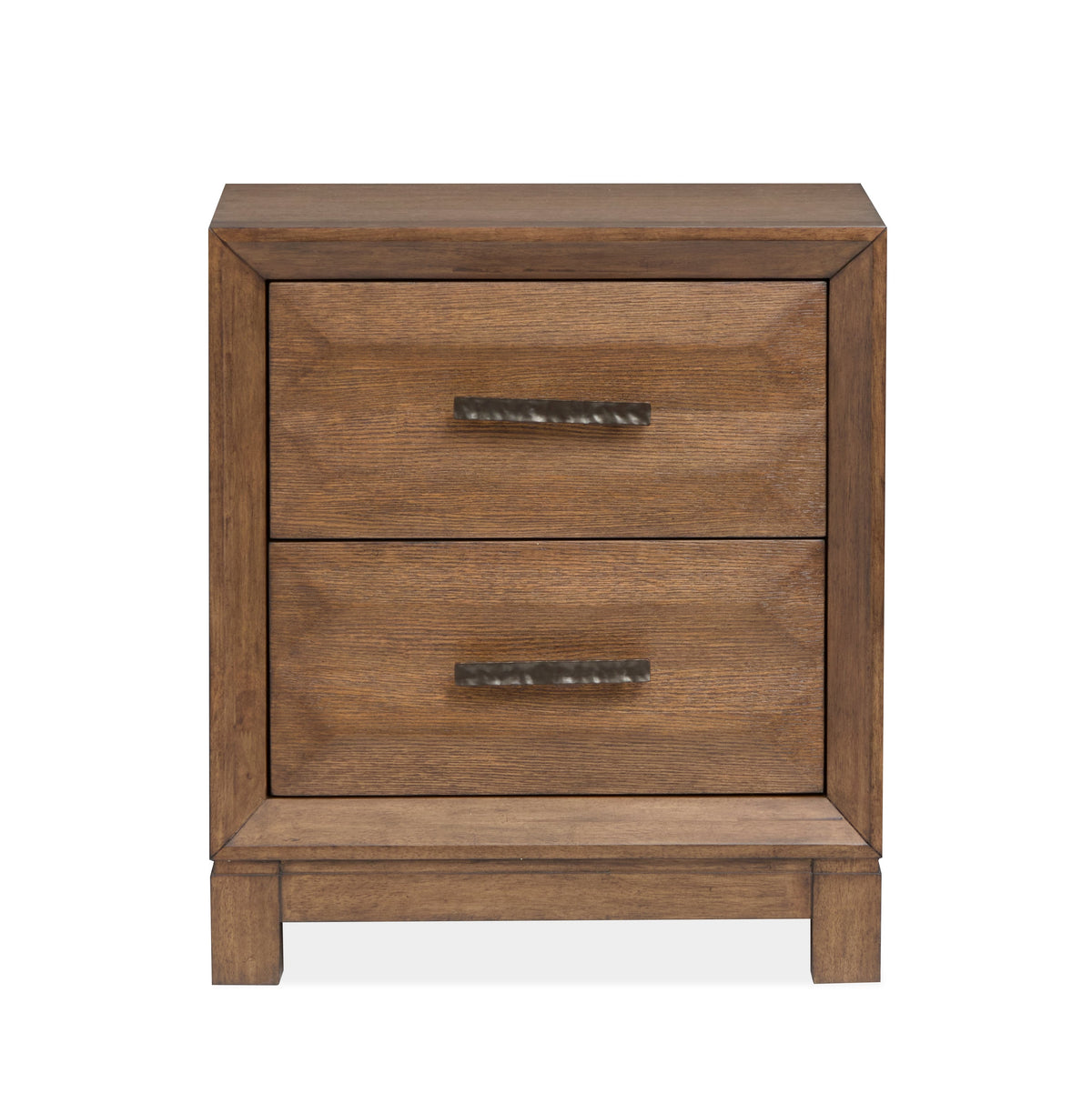 Magnussen Home Callisto Bourbon Brown Queen Upholstered Panel Storage Bed With Nightstand