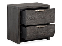 Magnussen Home Kinsley Black Heron Queen Panel Bed With Nightstand