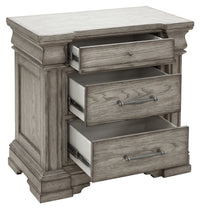 Pulaski Madison Ridge Heritage Taupe King Storage Bed With Nightstand