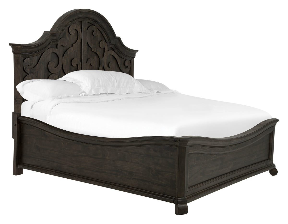 Magnussen Home Bellamy Peppercorn Queen Panel Shaped Headboard