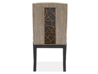 Magnussen Home Ryker Nocturn Black And Coventry Grey Rectangular Dining Table With 4 Host Chairs And Server