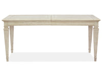 Magnussen Home Newport Alabaster Extendable Rectangular Dining Table With 2 Side Chairs 2 Arm Chairs Bench And Buffet