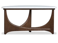 Magnussen Home Arwen Turkish Coffee Demilune Sofa Table