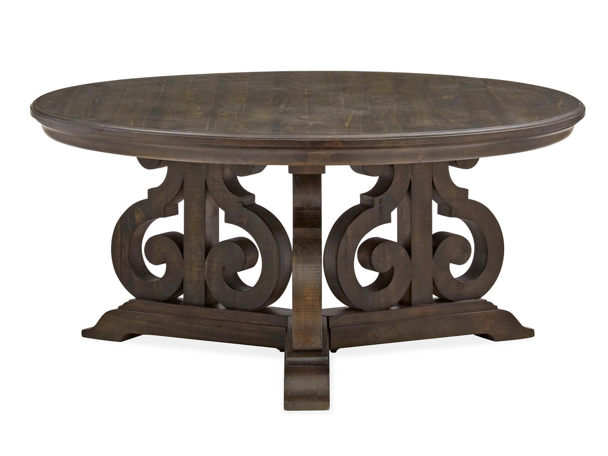 Magnussen Home Bellamy Peppercorn Round Cocktail Table