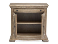 Magnussen Home Marisol Fawn Queen Panel Bed With 2 Bachelor Chests
