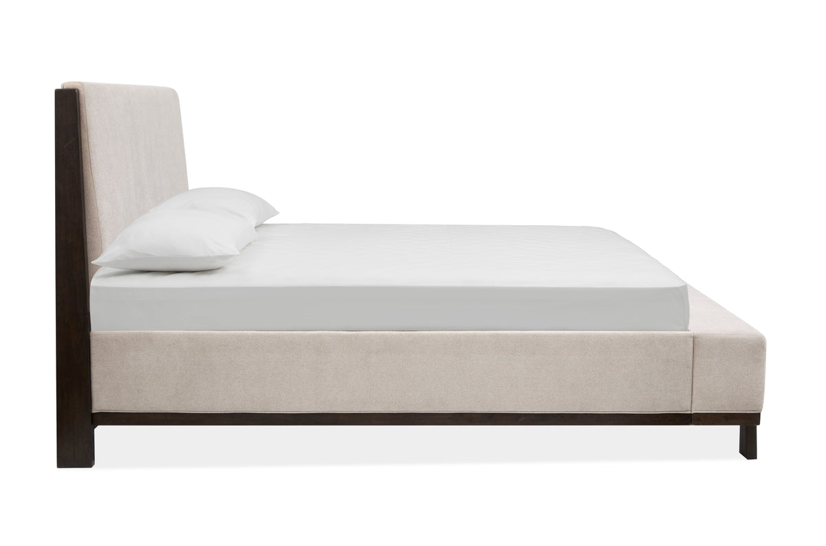 Magnussen Home Tauren Coffee Bean King Upholstered Panel Bed