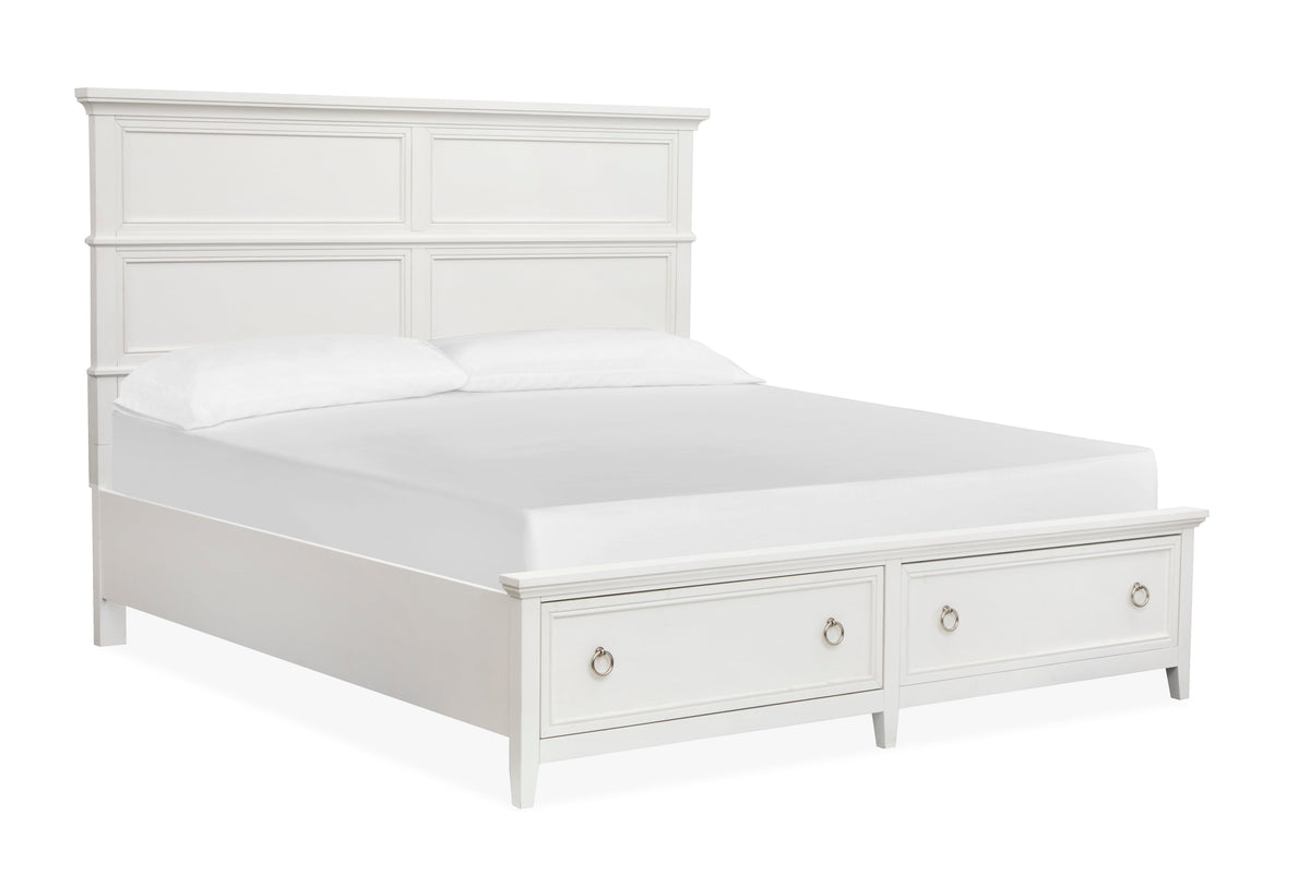 Magnussen Home Juniper Hill Whisper White Queen Storage Footboard
