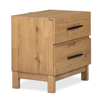 Magnussen Home Davenport Rustic Caramel King Panel Storage Bed With Nightstand