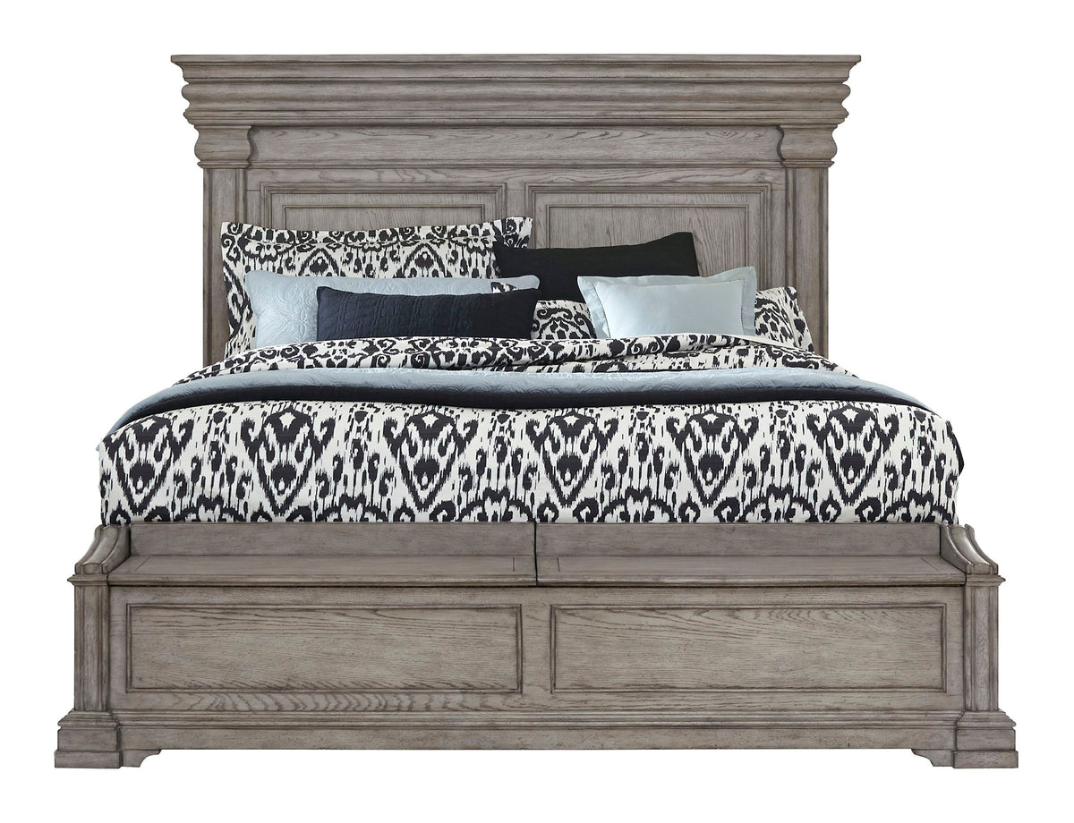 Pulaski Madison Ridge Heritage Taupe King Storage Bed With Nightstand