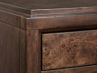 Magnussen Home Rowan Espresso King Upholstered Panel Bed With Nightstand
