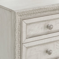 Pulaski Camila Creamy White Queen Upholstered Bed With Nightstand