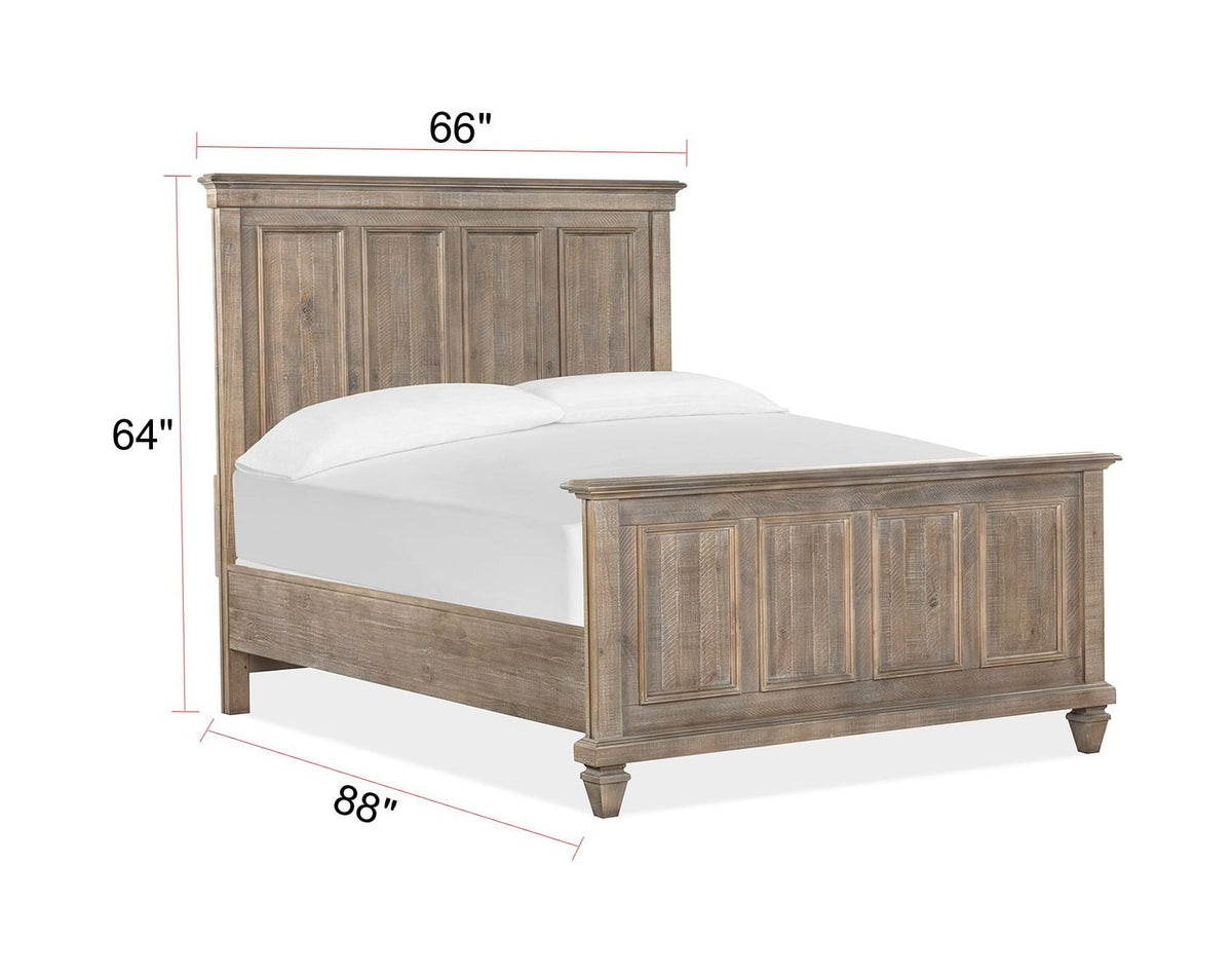Magnussen Home Lancaster Dovetail Grey Queen Panel Bed With 2 Nighstands