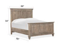 Magnussen Home Lancaster Dovetail Grey Queen Panel Bed With Nighstand