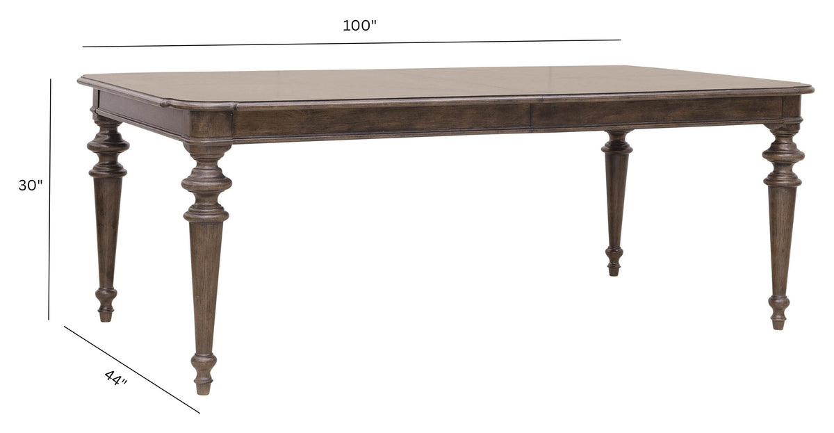 Pulaski Saddle Creek Timber Brown Extendable Leg Dining Table With 6 Wood Back Arm Chairs