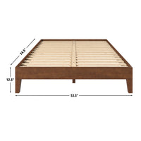Nix Solid Wood Full Platform bed, Natural
