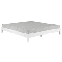 Nix Solid Wood King Platform Bed, White
